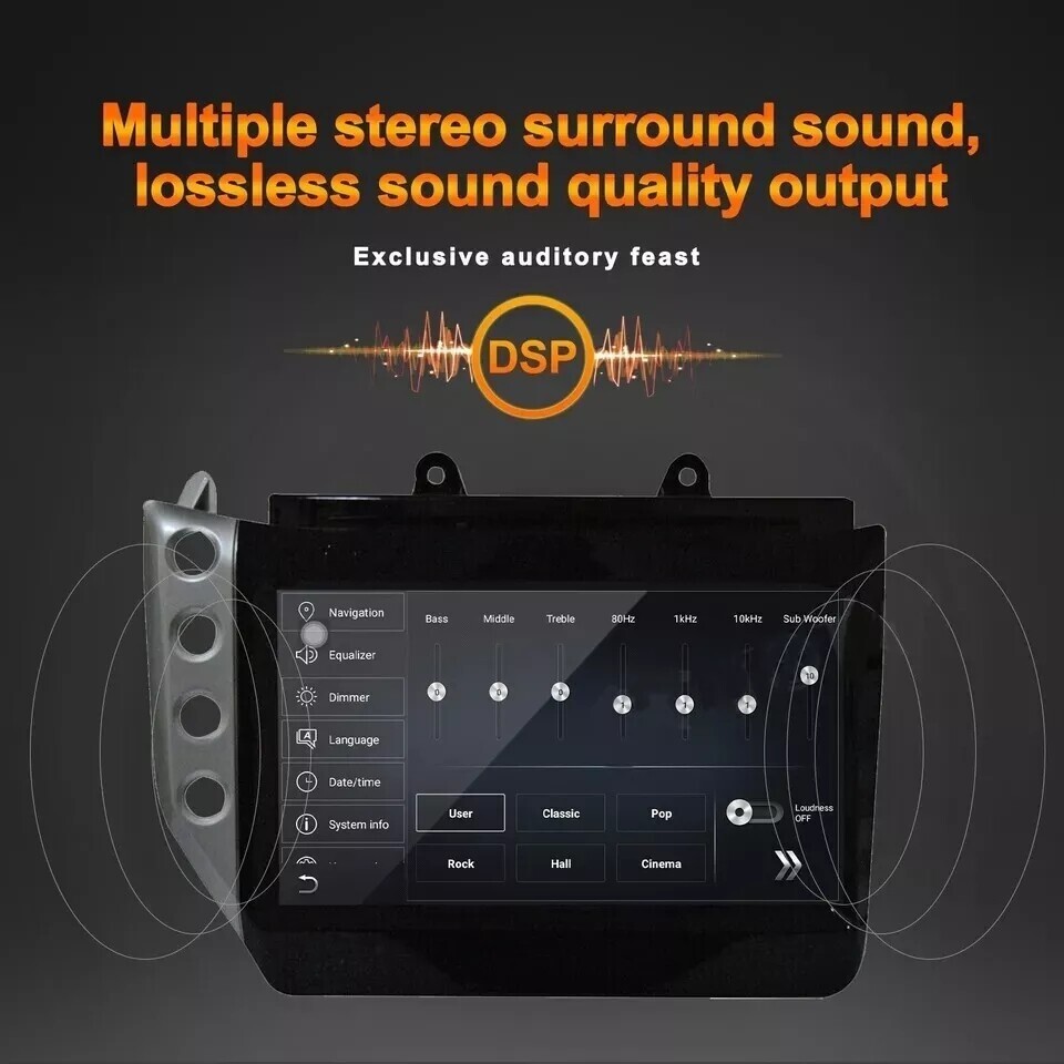 For Maserati GranTurismo 10″ Carplay GPS Car Radio Stereo+Climate control panel