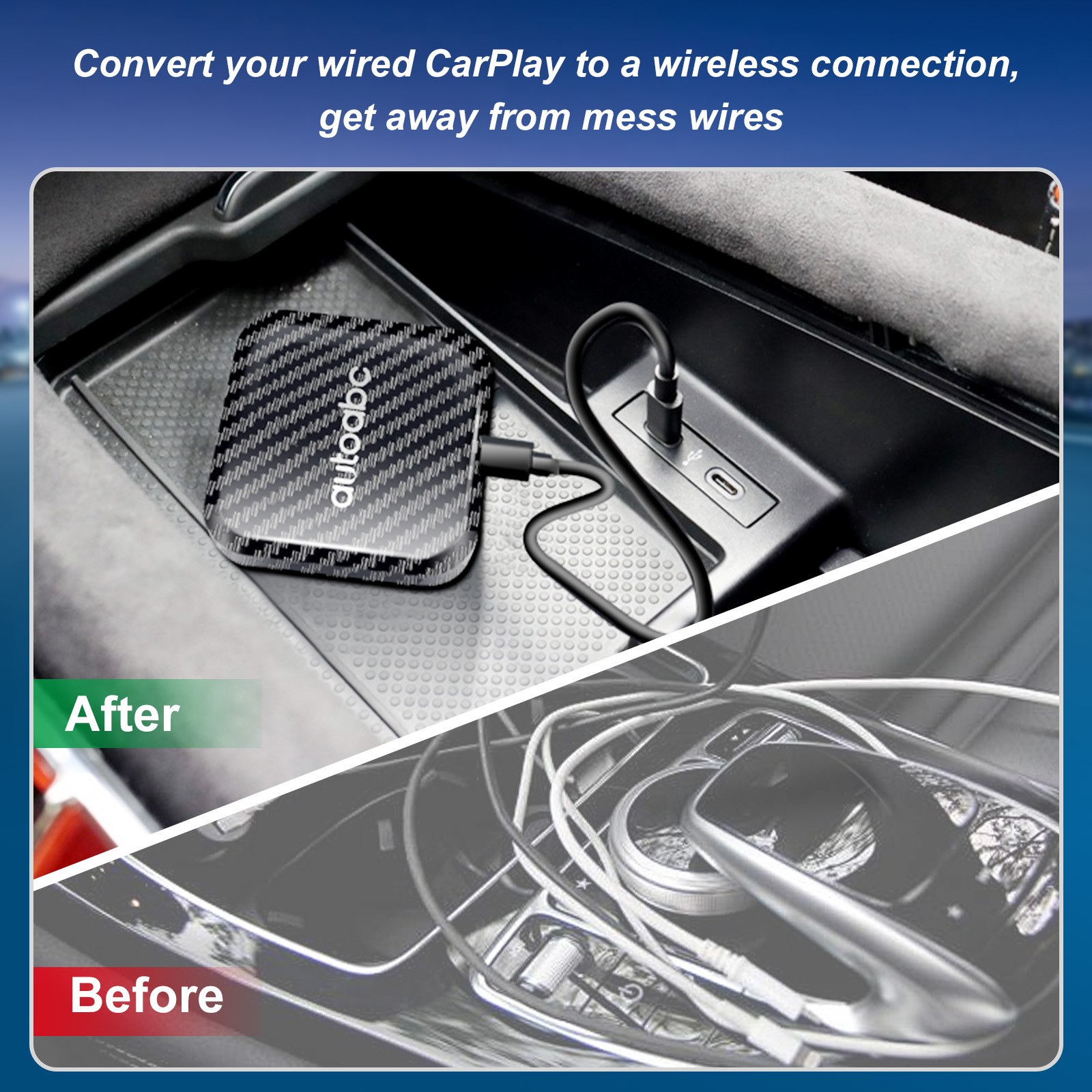 Wireless CarPlayAndroid AutoAdapter Magic Box with Netflix/YouTube/Disney/Google