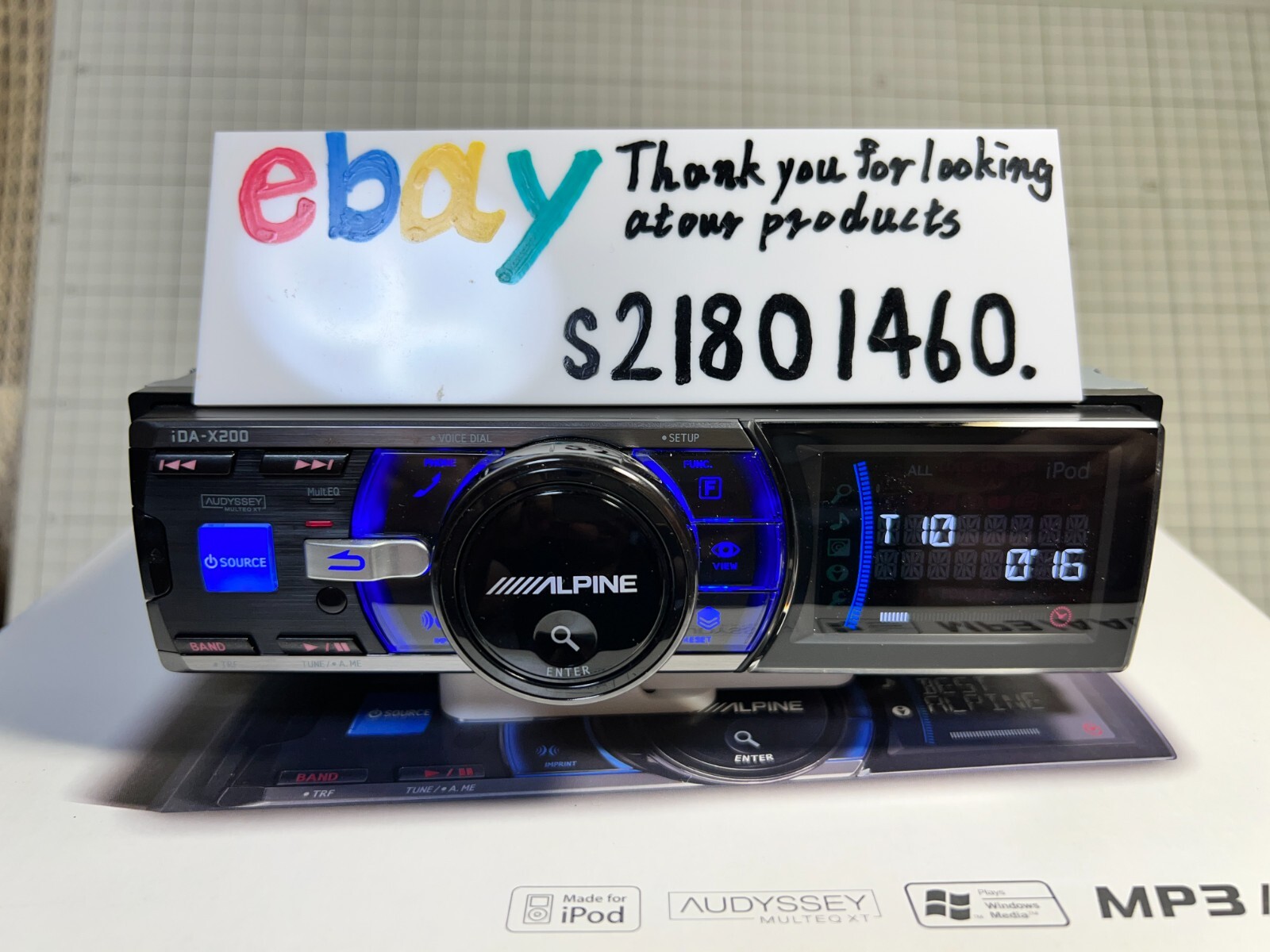 ALPINE iDA-X200 MP3/WMA/AAC USB Player Audio Head Unit Bluetooth JDM Near Mint