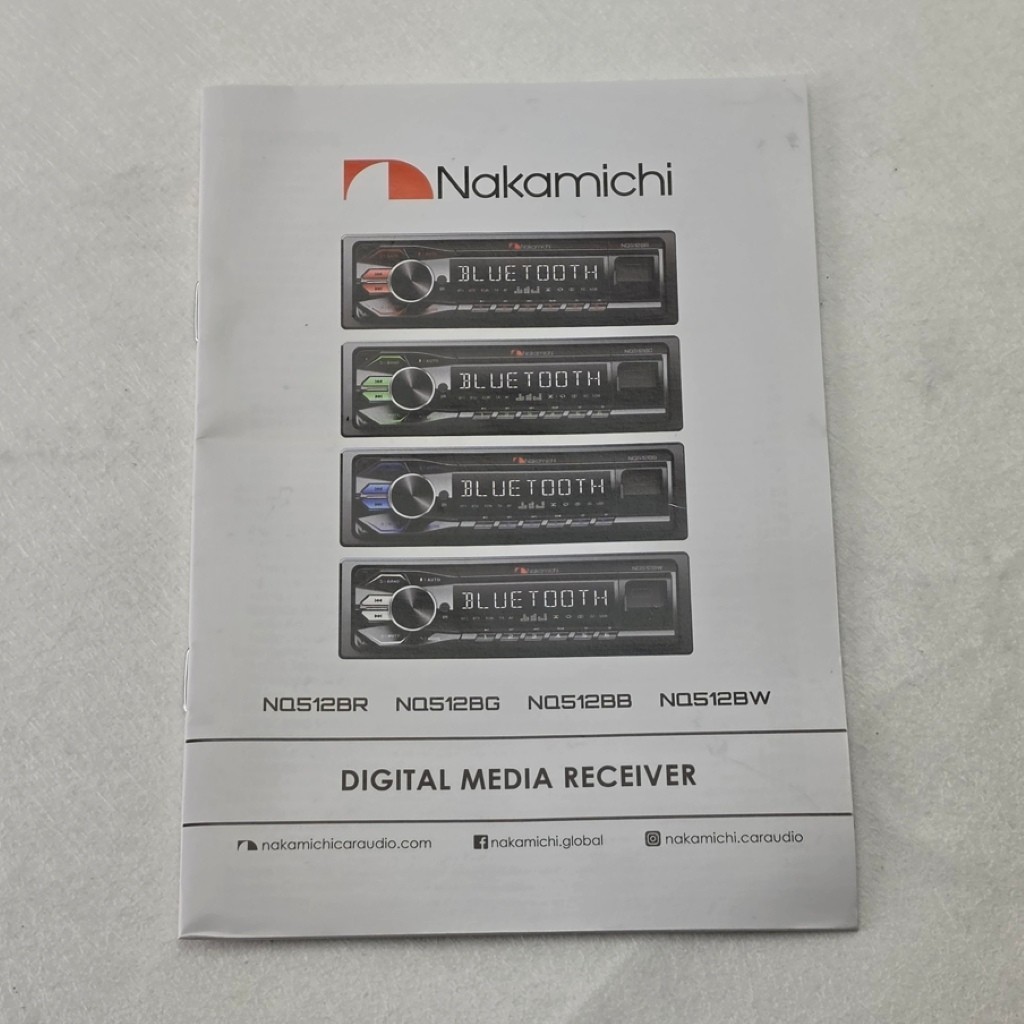 Nakamichi NQ512BW 1DIN Mechless Car Stereo Dual Bluetooth 5.1 App Control RV