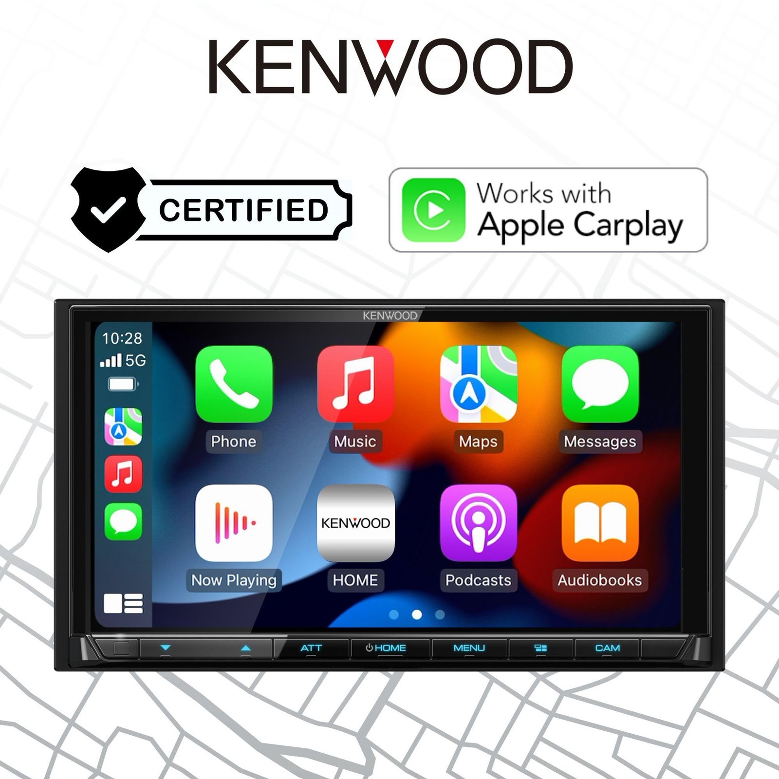 KENWOOD DMX9708S 6.95″ Car Stereo + KENWOOD CMOS-230LP Backup Camera Bundle