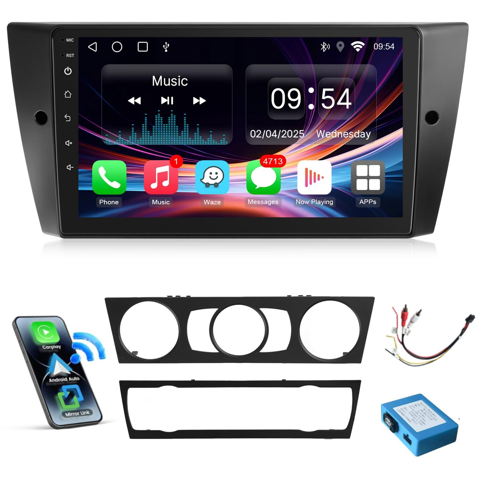 Car Radio Stereo for BMW 3 Series 328i E90 E91 E92 E93 2006-2011 carplay Navi FM