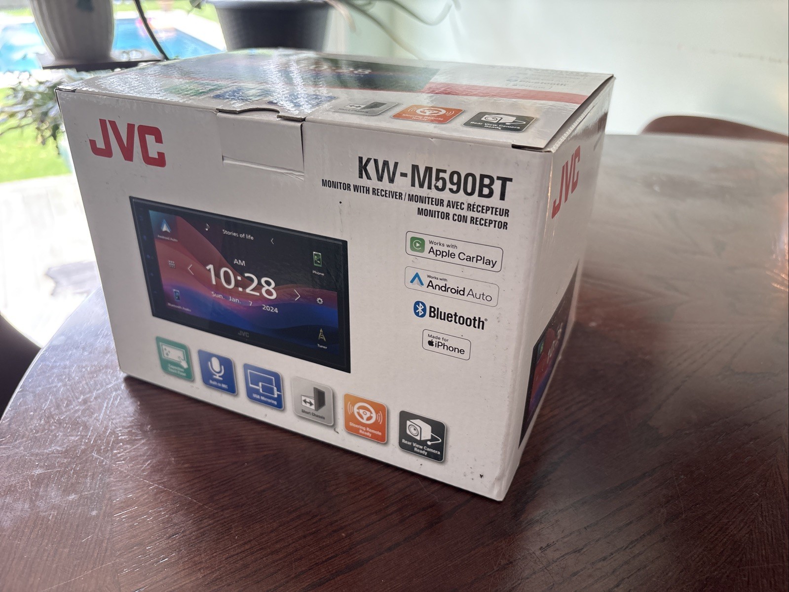 JVC Model KW-M590BT 2-DIN Digital Media Receiver Monitor – BRAND NEW NEVER USED