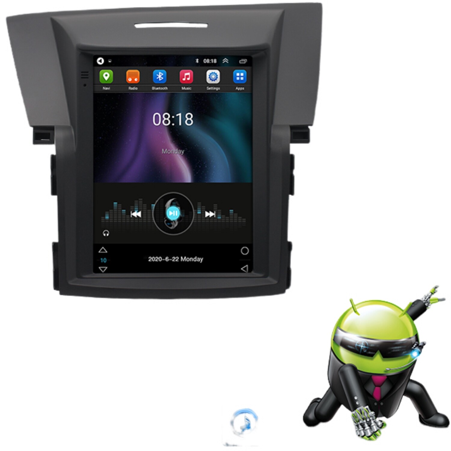 Car GPS Navi Stereo Radio Android 14 For Honda CRV 2012-2016 BT 64GB Tesla Style