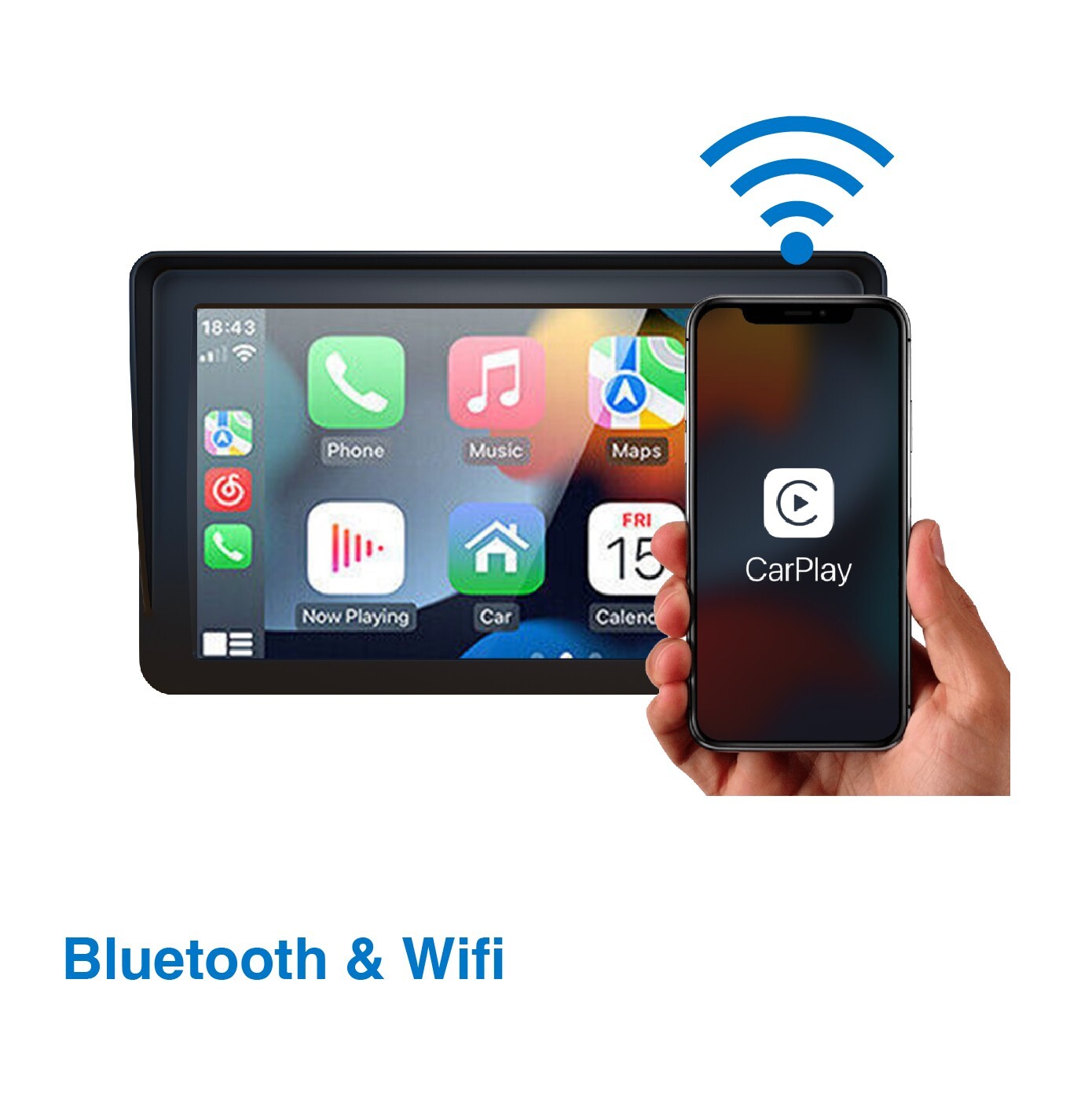 Laser 7″ CarPlay/Android Auto Touchscreen | Navigation, Music, Voice Assist