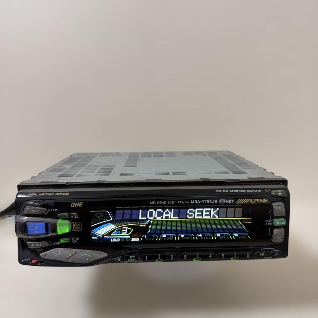 ALPINE Rare MD Player MDA-7755JS MiniDisc Player with Cables