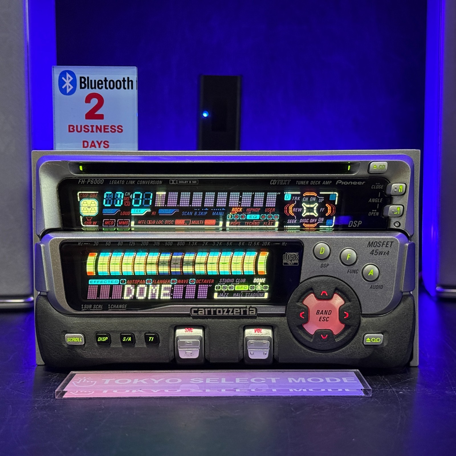 Pioneer Carrozzeria FH-P6000 2DIN Car Audio CD Cassette Bluetooth Player Stock