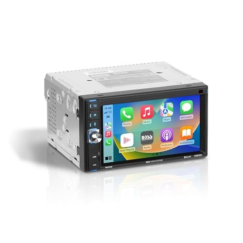 BCP62 Car Stereo – Apple CarPlay, Double Din, 6.2 Inch 6.2 Inch w/ Volume Knob