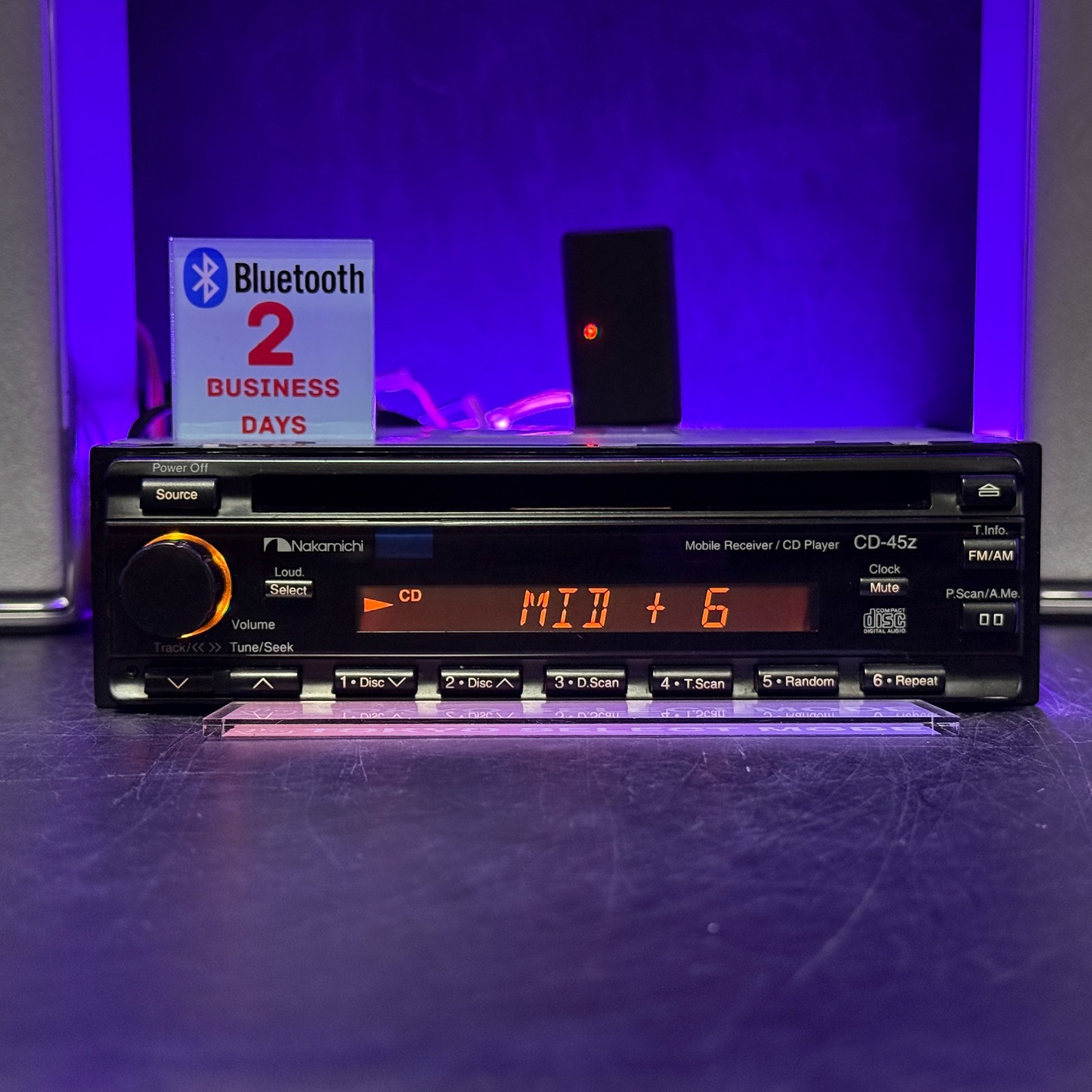 Nakamichi CD-45z 1DIN Car Audio CD Player Added Bluetooth Vintage JDM In Stock