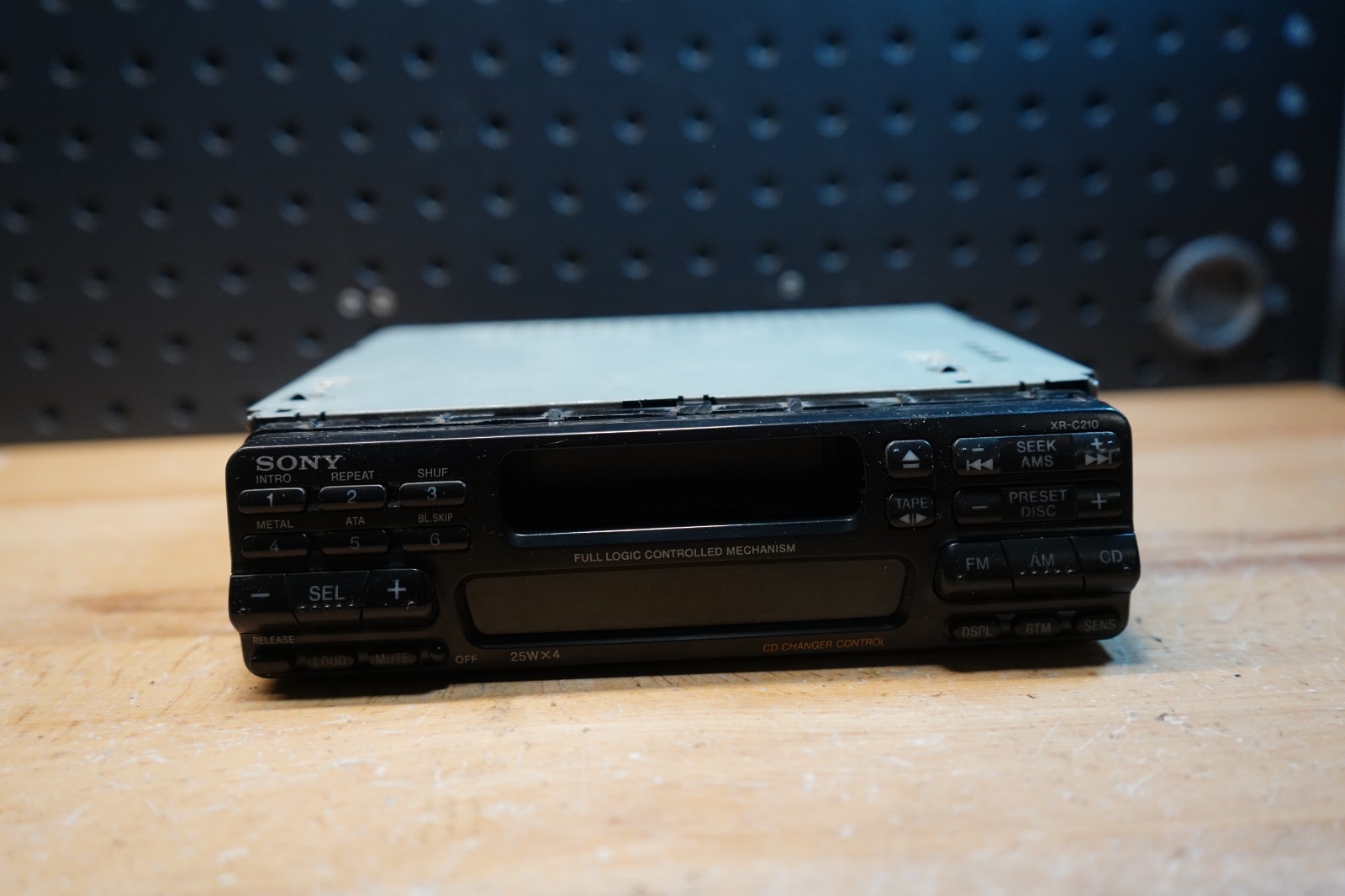 (O) Sony XR-C210 AM/FM Cassette Car Stereo Head Unit Vintage Flip Down