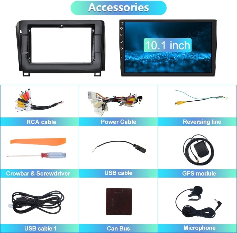 2+64 ROM Car Stereo GPS Radio 4 Toyota Tundra 2007-2013 Sequoia 08-18 Android 13