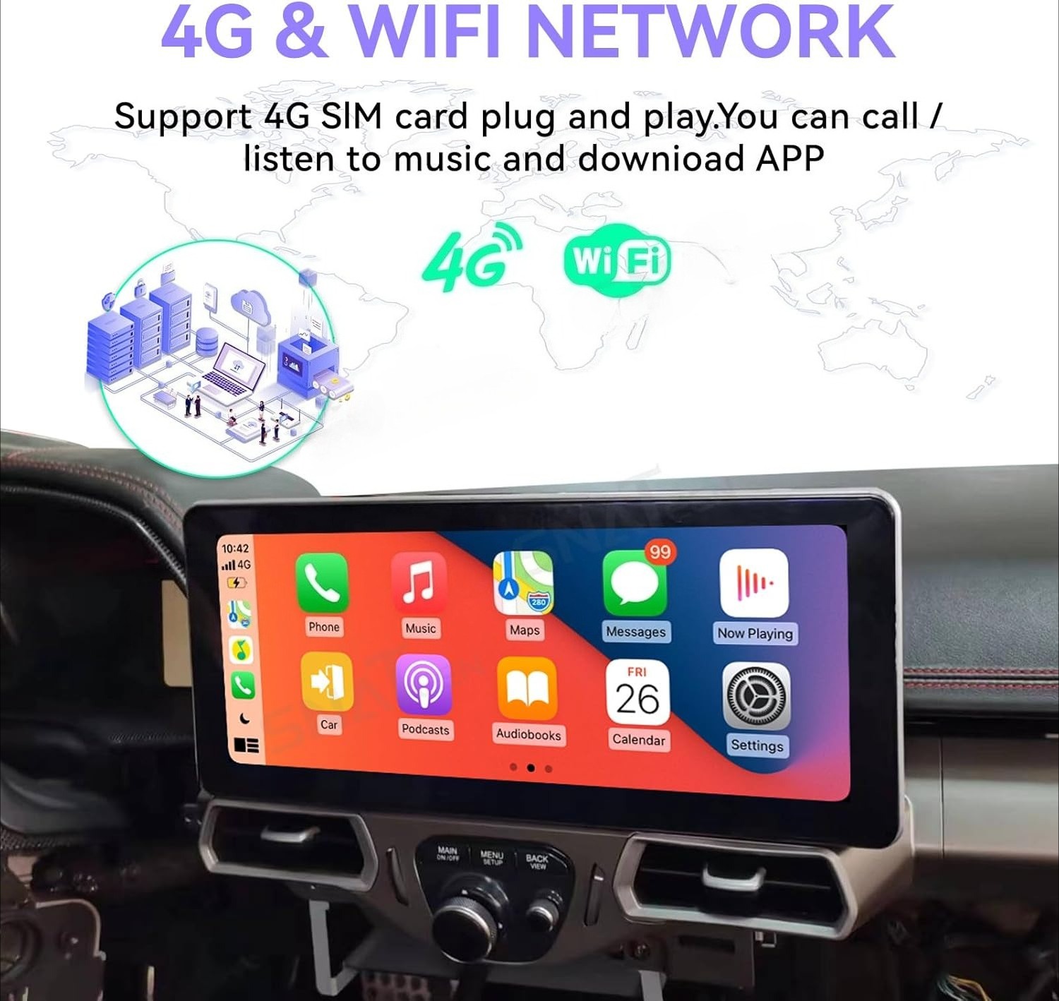 12.3” For Ferrari 458 2011-2016 Android Car Radio Stereo GPS Navi Carplay 64GB