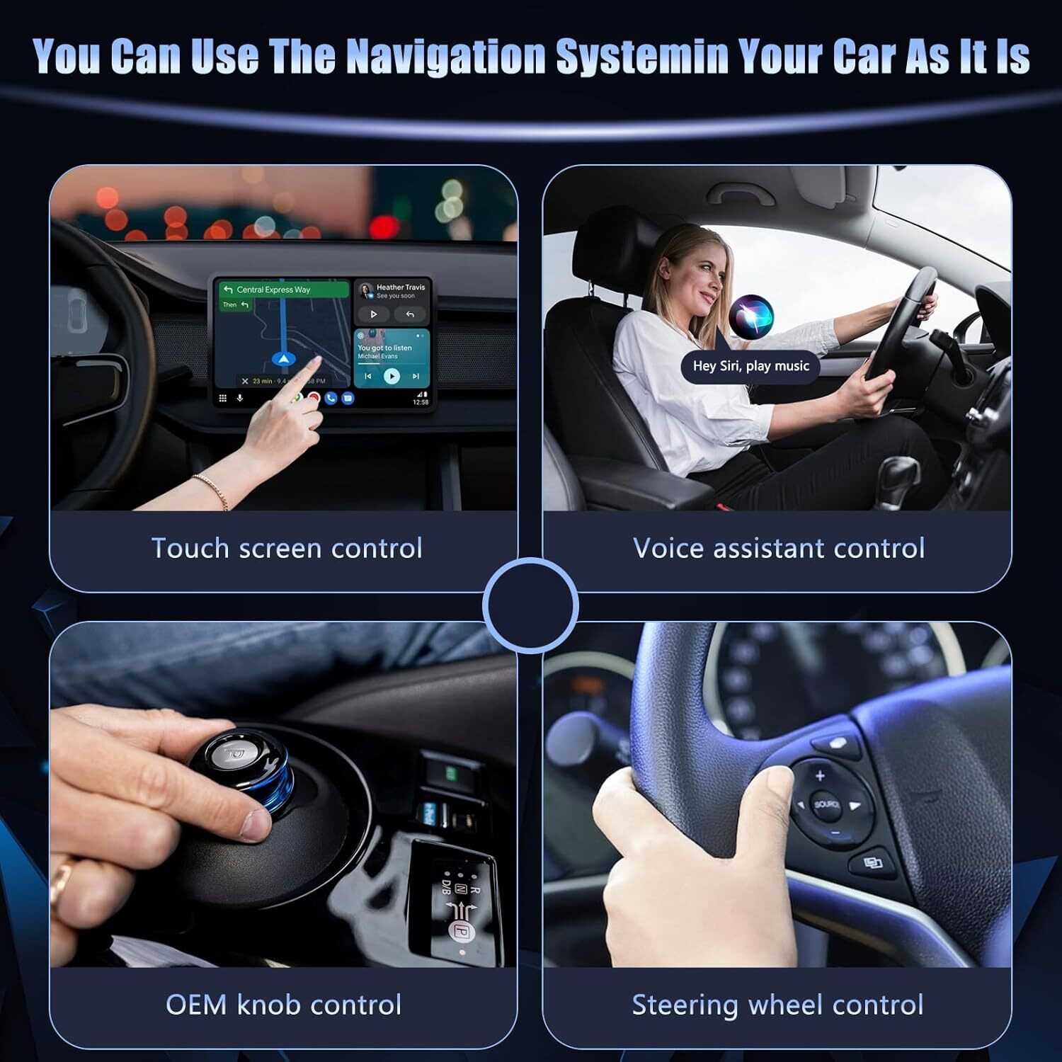 8 Core 4+64GB Wireless Carplay AI BOX Android Auto Adapter WiFi Youtube Netflix