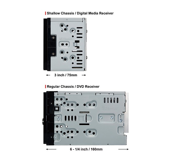 JVC KW-M150BT Digital Media Receiver featuring 6.8″ WVGA Capacitive Monitor