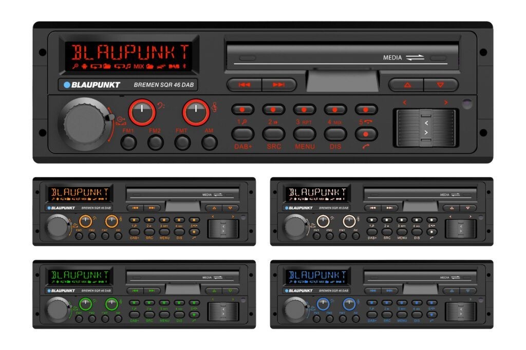 BLAUPUNKT BREMEN SQR 46 DAB / RETRO SINGLE DIN CAR RADIO W/ BLUETOOTH/ DAB/ USB+
