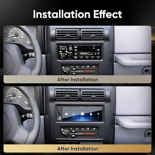Single Din Car Stereo Radio Upgrade with CarPlay & Android 6.36″ touchscreen