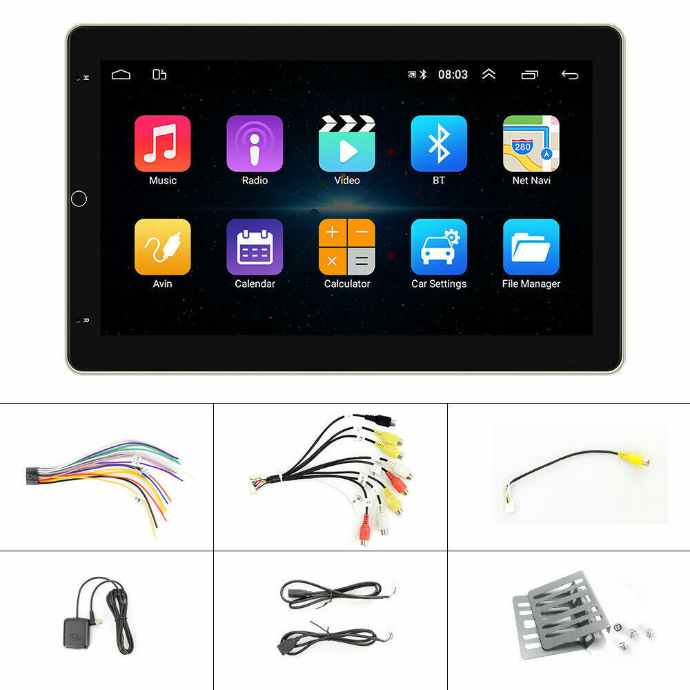 Android 15 Car Stereo Radio GPS Wifi Double 2 Din Touch Screen Player 10 Inch