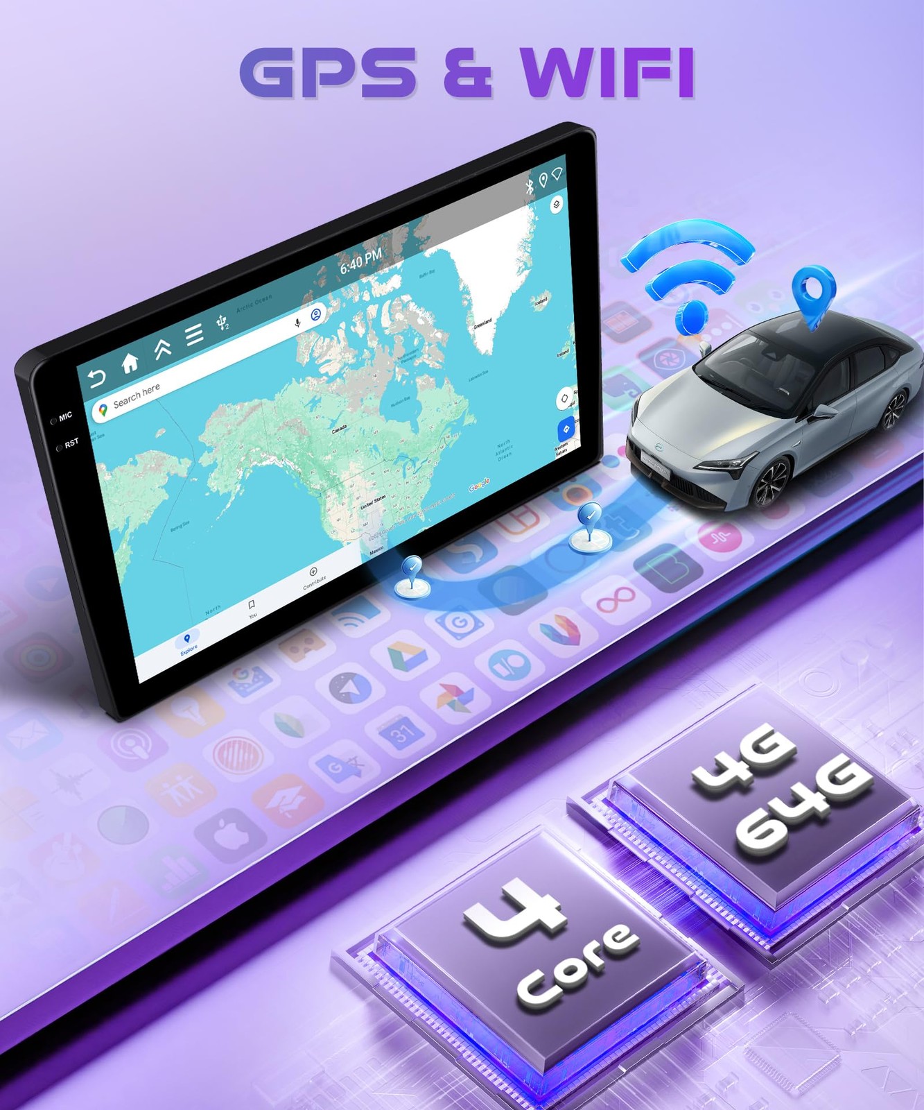9″ Touchscreen Wireless Carplay & Android Auto Stereo for 2007-2011 Honda CRV