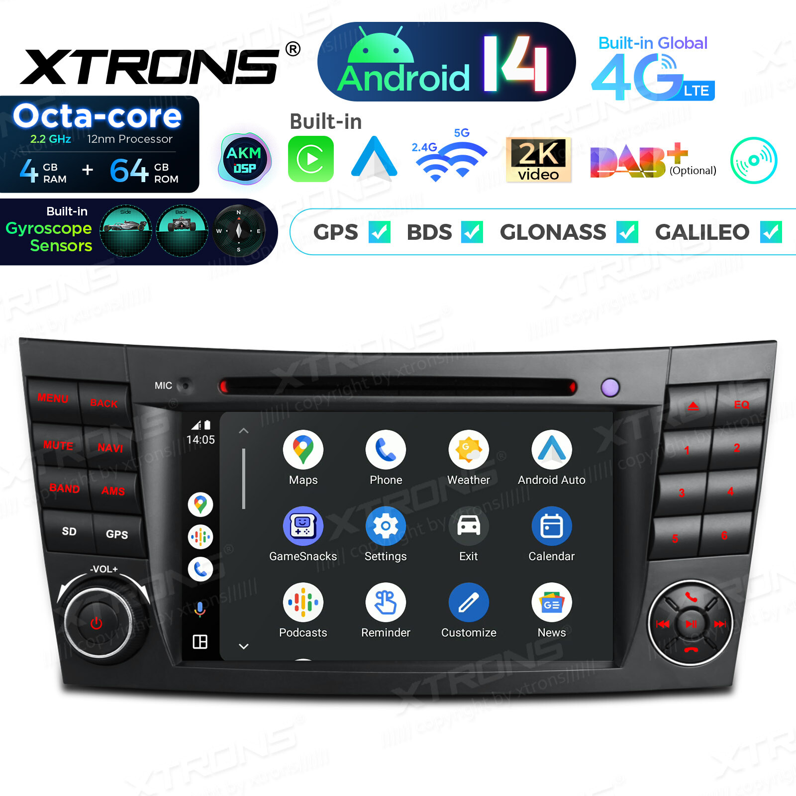 Android 13 8Core Car Stereo DVD Radio GPS For Mercedes Benz E-W211 E350 CLS-W219