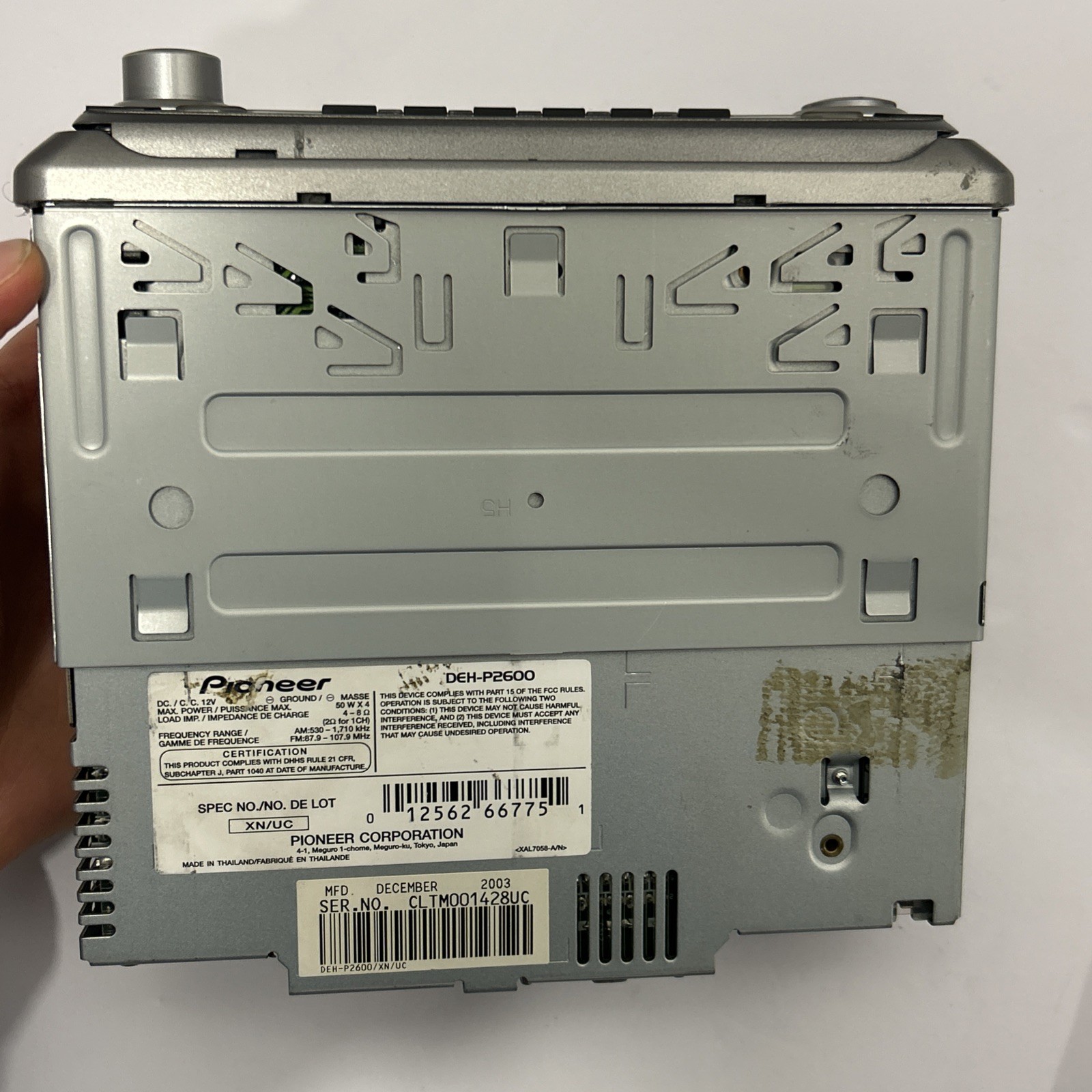 Pioneer DEH-P2600 Car Radio CD Player MOSFET 50wx4 UNTESTED Read