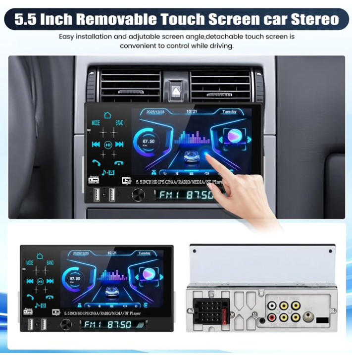 Estereo De Pantalla con Bluetooth Para Coche Carro Auto MP3 Player WMA/WAV/APE/F
