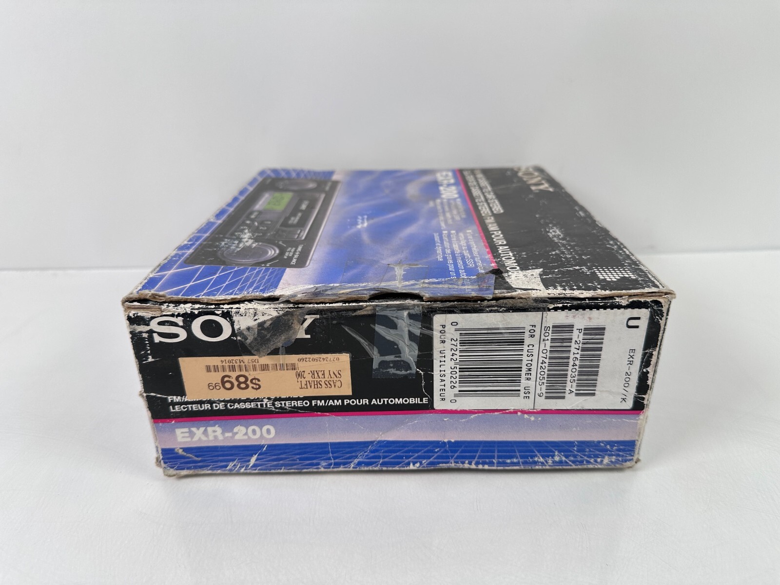 (NEW) Vintage Sony EXR-200 FM/AM Cassette Car Stereo