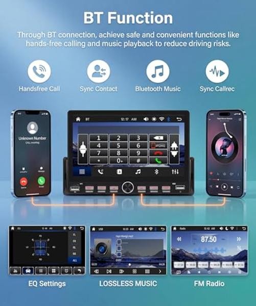 Single Din Car Stereo with Wireless CarPlay – 7 Inch with CarPlay