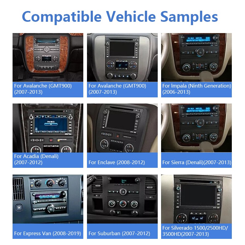 For 2009-2013 Chevrolet Silverado Apple CarPlay Android 14 Radio Stereo GPS WiFi