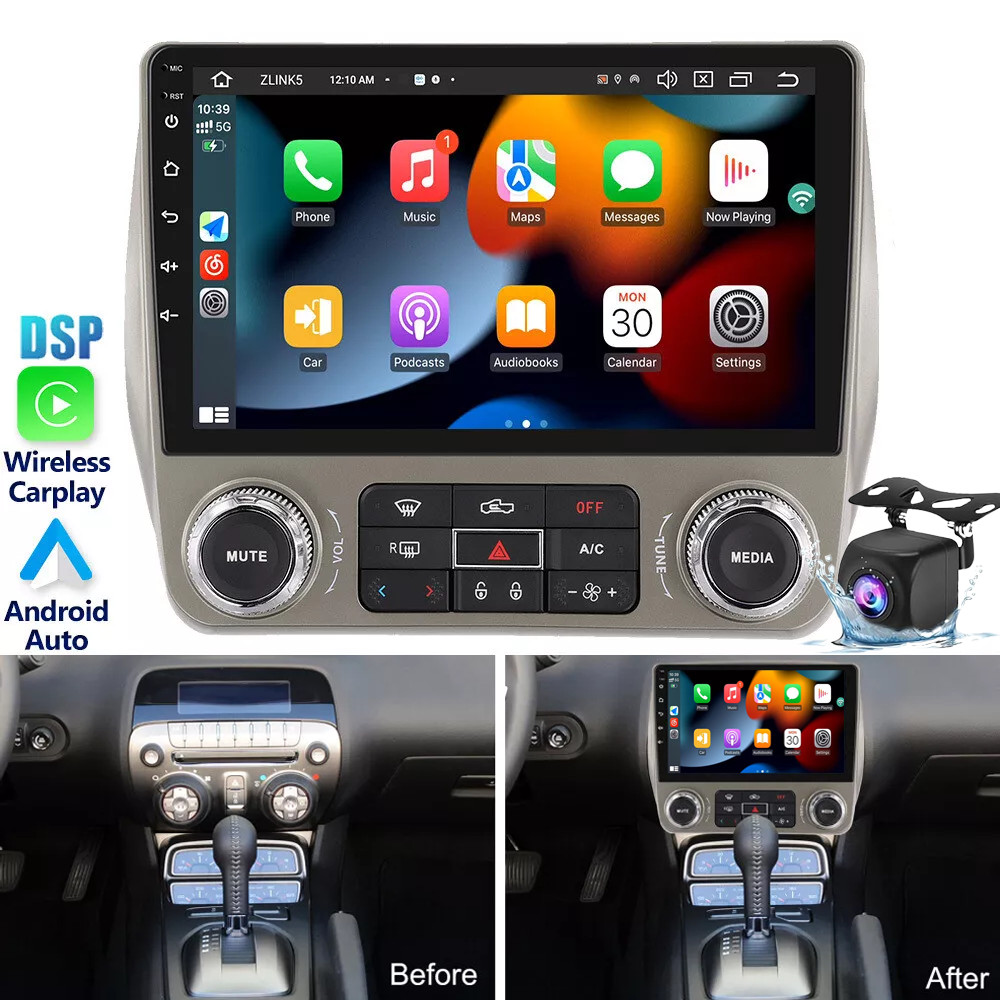 For Chevrolet Camaro 2010-2015 Apple Carplay Android 13 Stereo Car Radio GPS Nav