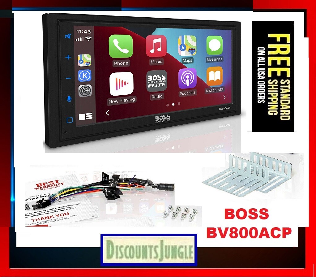 BOSS Audio Systems Elite BV800ACP Apple CarPlay Android Auto Car Stereo System