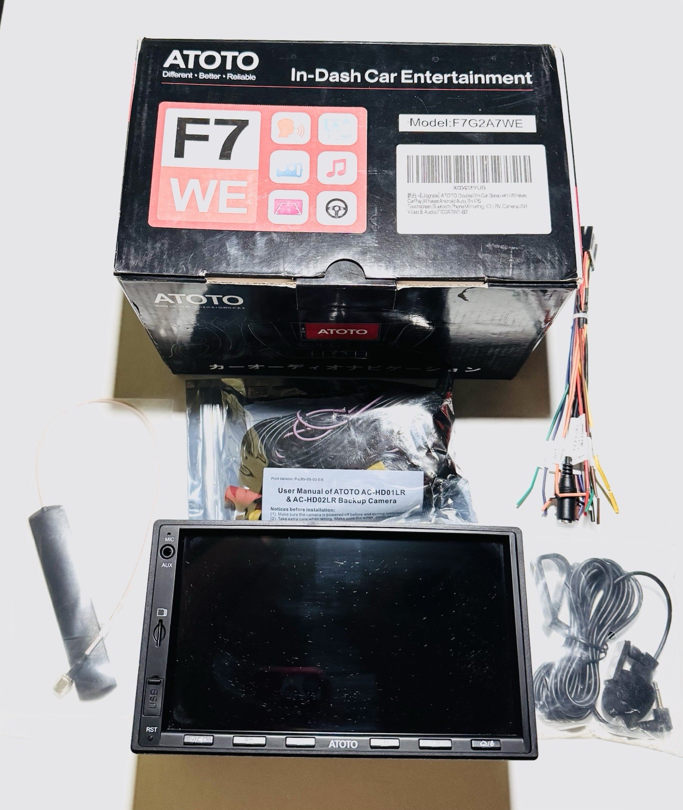 ATOTO F7 WE 7″ Double DIN Wireless CarPlay Android Auto Bluetooth Stereo
