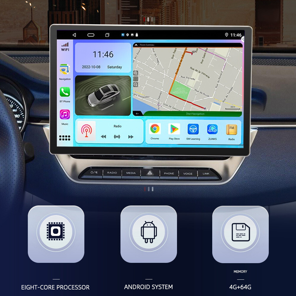 Double 2 Din 13.1” Andriod 12 Carplay Car Radio Stereo GPS Wifi Touch Screen