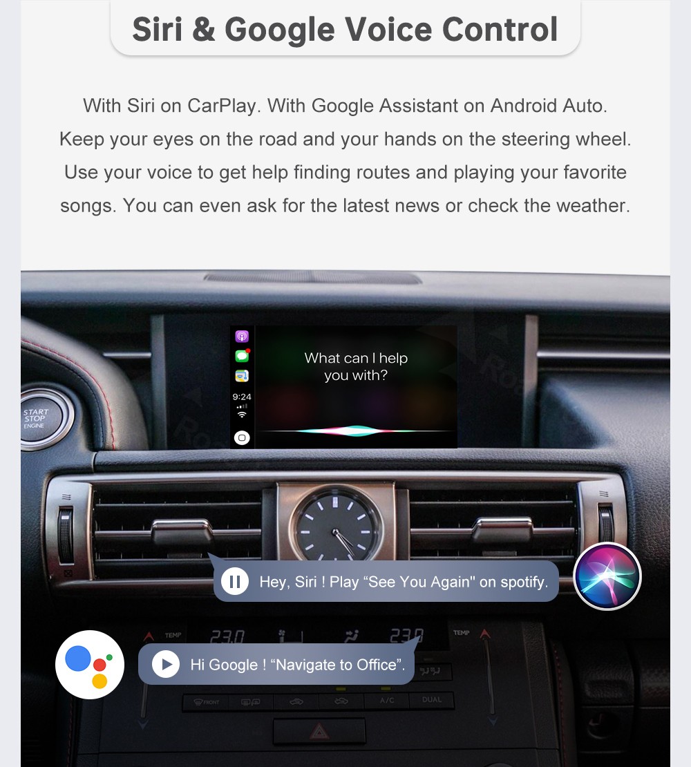Wireless Carplay Android Auto Module For Lexus IS 2014-2020 Mirror Link AirPlay