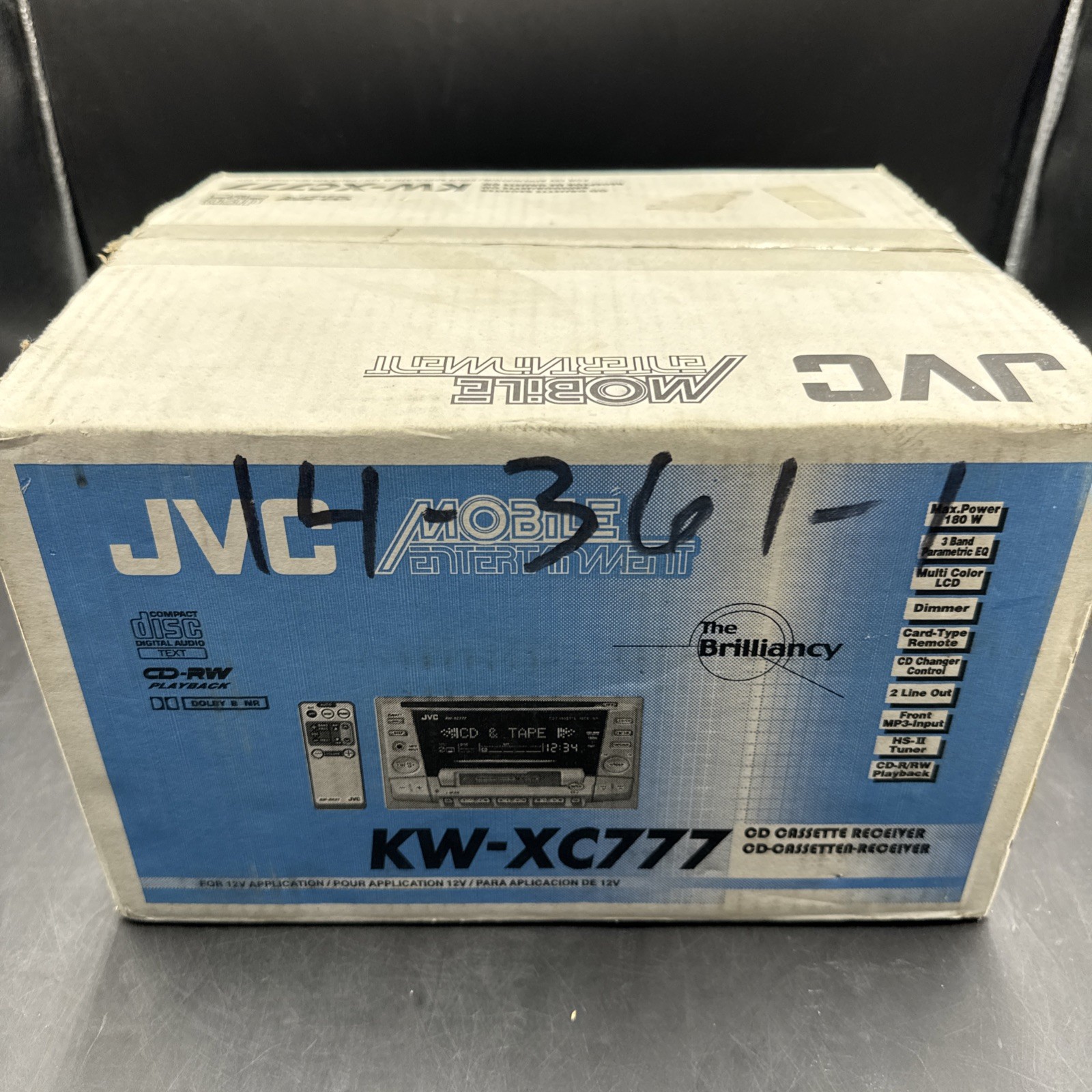 JVC 2DIN CD Cassette Receiver Silver Car Stereo KW-XC777 NEW