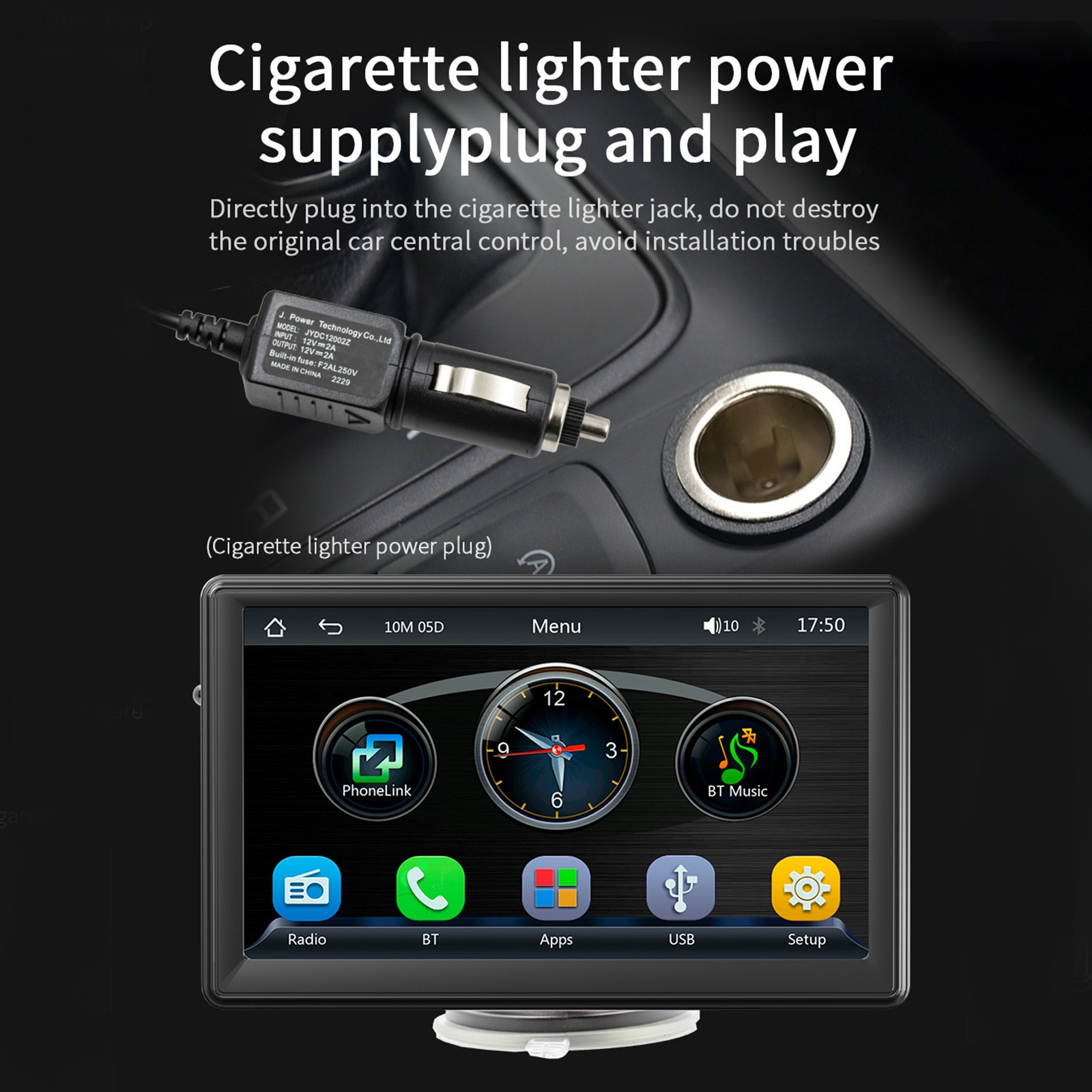 7″ Portable Wireless Carplay Car MP5 Player Multimedia Bluetooth Remote Control