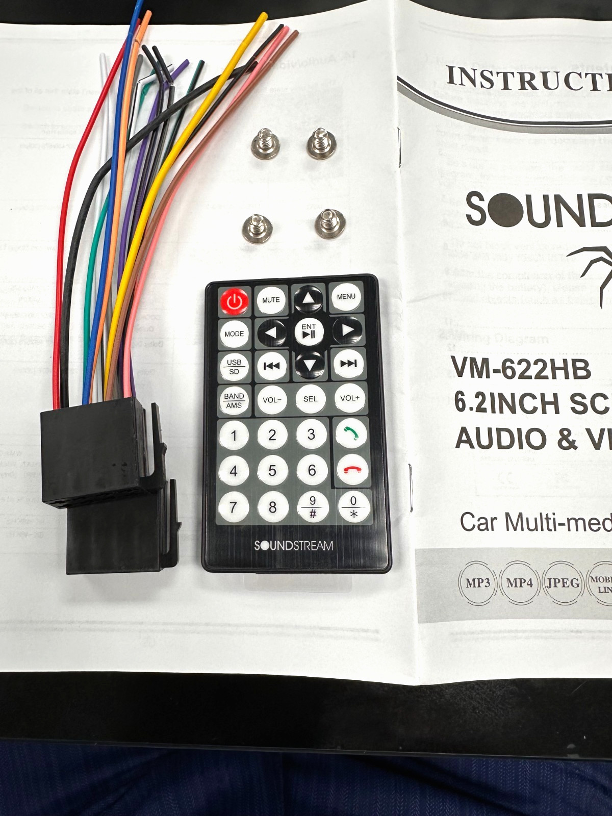 New Soundstream Wireless Remote For VR-622HB wires sets remote control