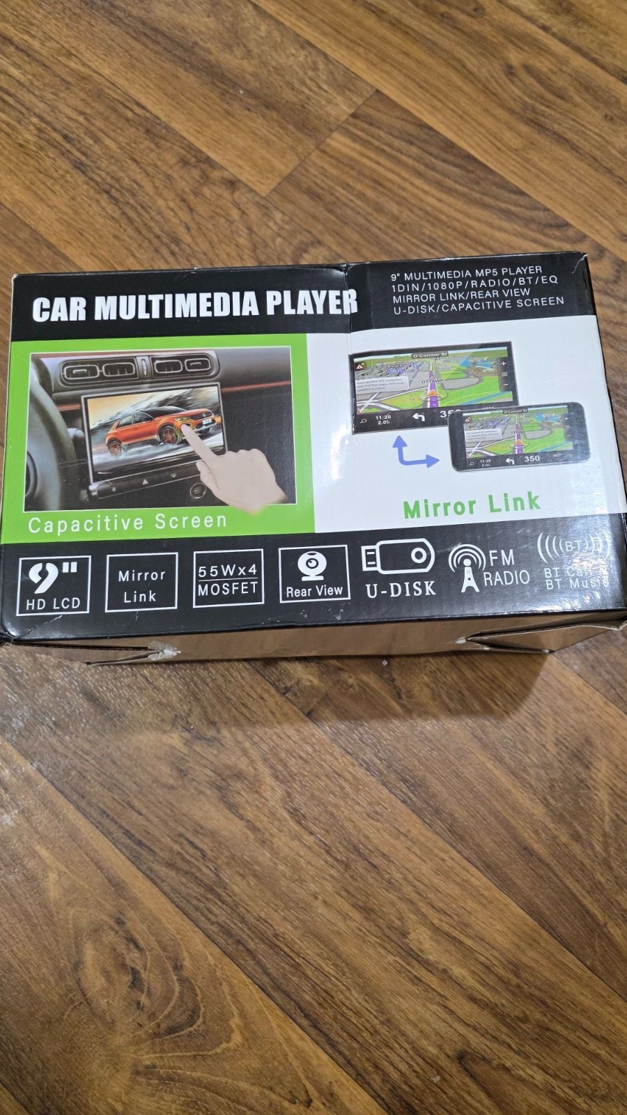 9″ Car Multimedia Player With Full HD LCD Touchscreen Mirror Link FM BT U-Disk 6