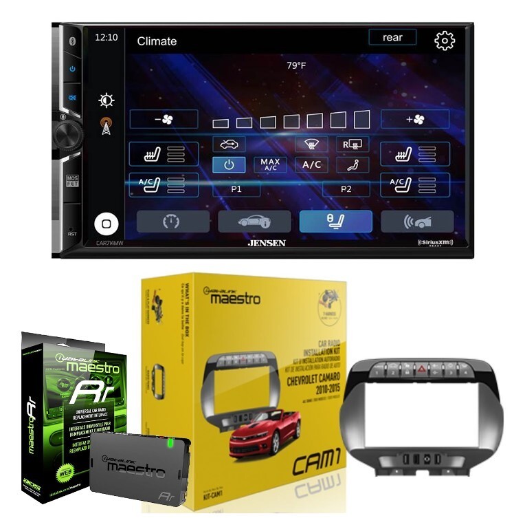 Jensen CAR714MW 7 inch Digital multimedia receiver + MRR + Camaro Install Kit