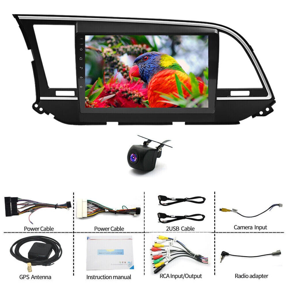 Carplay Radio For 2017-2018 Hyundai Elantra w/Cam FM RDS BT WiFi Backup Camera