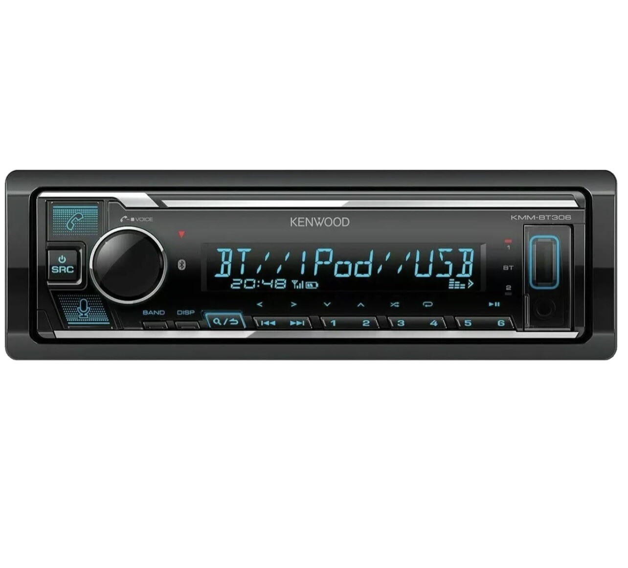 Kenwood KMM-BT306 Digital Media Receiver with Bluetooth Car Audio Stereo NO CD