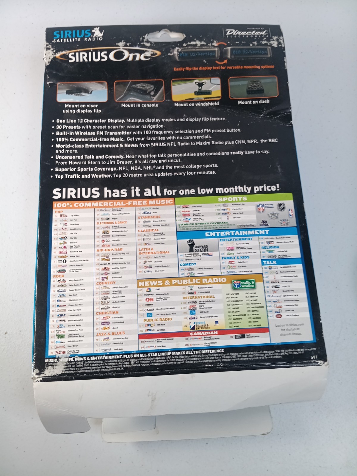 Sirius Satellite Radio Sirius One SV1 All In One with Remote Control NOB