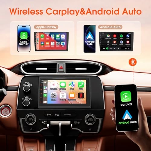 Double Din Car Stereo, 7 Inch HD Touchscreen with Wireless Apple 7 inch
