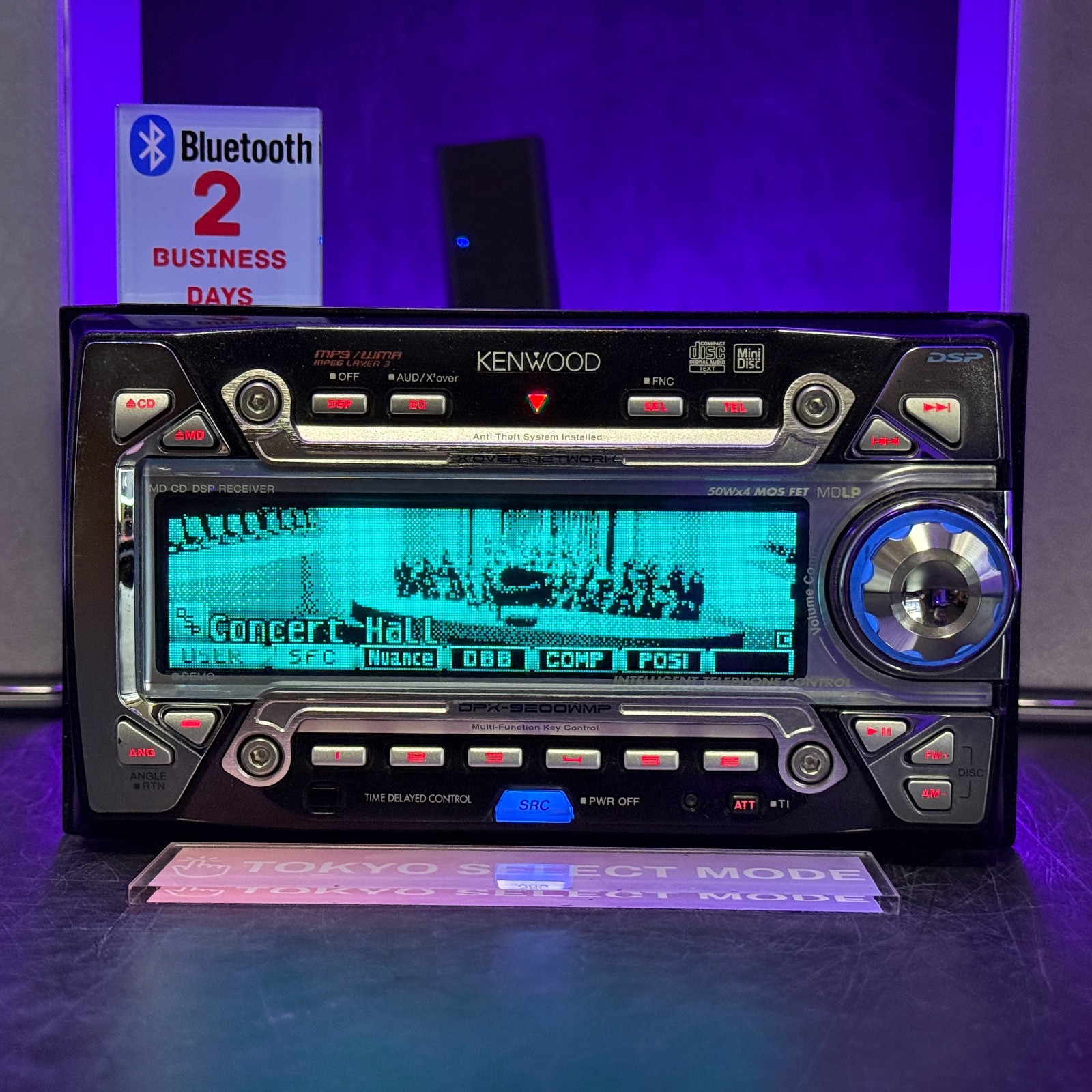 Kenwood DPX-9200WMP 2DIN Car Audio CD MD Player Added Bluetooth JDM DSP In Stock