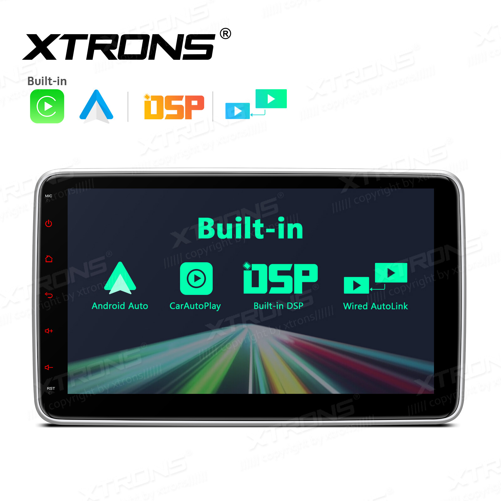 Double 2 DIN 10.1″ QLED Car Stereo Radio Car Play & Android Auto DSP Head Unit