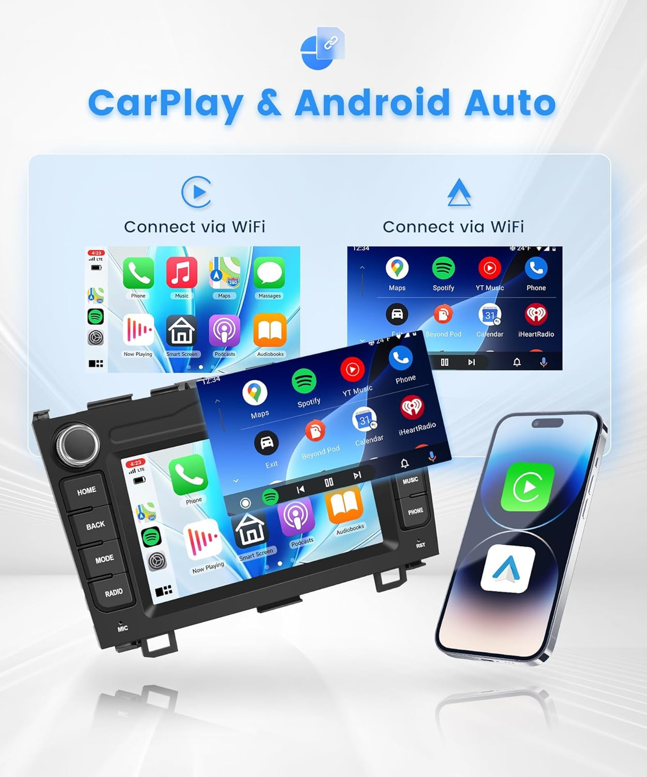 Android 13 Car Stereo for Honda CRV 2007 to 2011 7 Inch Touchscreen Radio 2GB