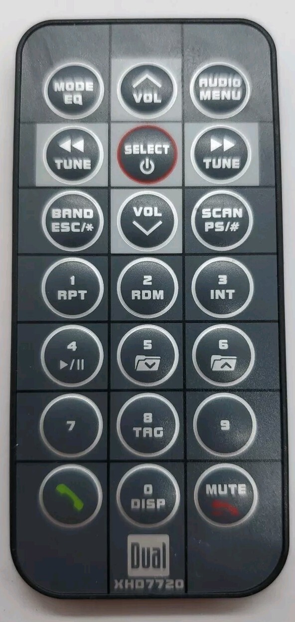 Original Dual XHD7720 Remote Control