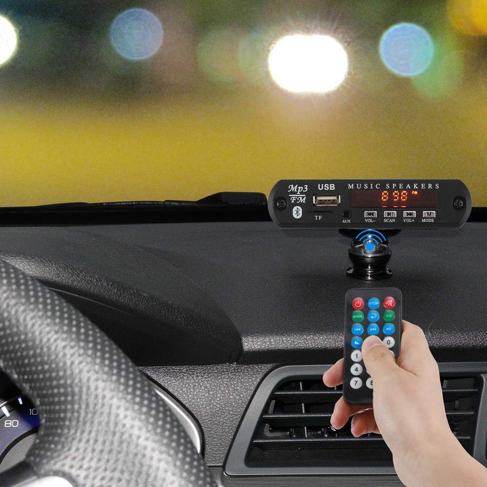 Bluetooth Audio Receiver FM Radio,MP3 Digital Player,LED 4-Digital Display,SD…