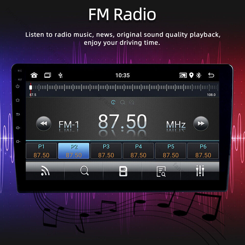 Double 2Din 10.1″ Car Stereo Android 11 Apple CarPlay Radio GPS Navi WiFi Player