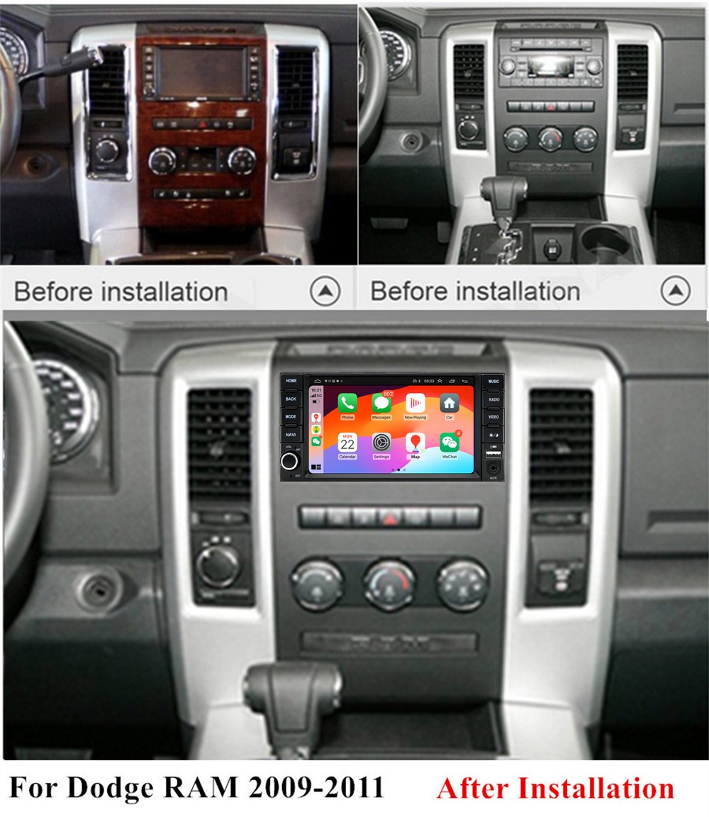 Car Stereo Radio GPS Player WIFI BT For Carplay FFit For Jeep Compass 2010-2016