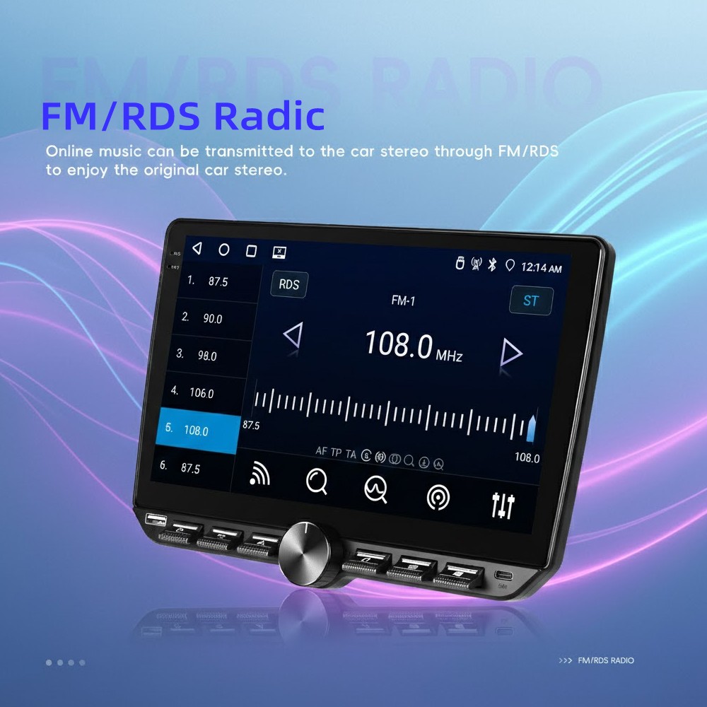 Multimedia Player 10Inch Universal Android 15 Car Stereo Radio Wireless Carplay